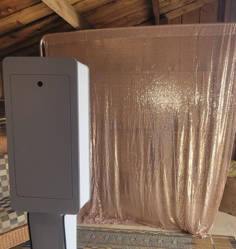 DJ Bertie professional speaker system setup in a cozy indoor space.